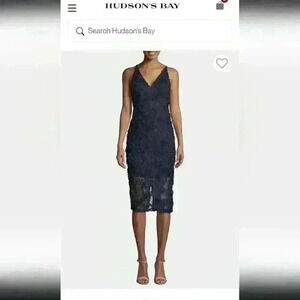 3d navy floral dress  size 4